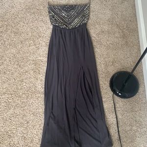 Express grey sequin maxi dress
